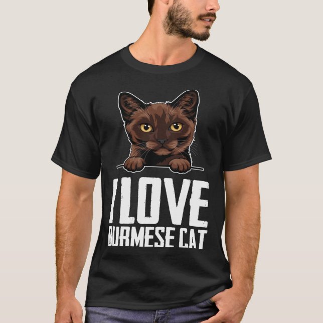 Burmese cats  Burmese mom  Burmese kitten  3 T-Shirt (Front)