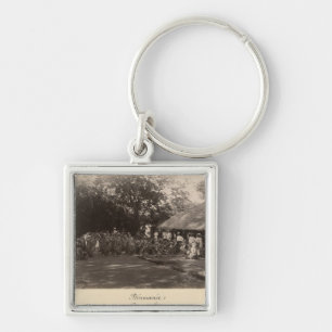 Burmese dancers celebrating, Burma Key Ring