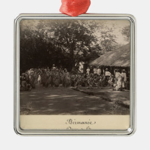 Burmese dancers celebrating, Burma Metal Tree Decoration