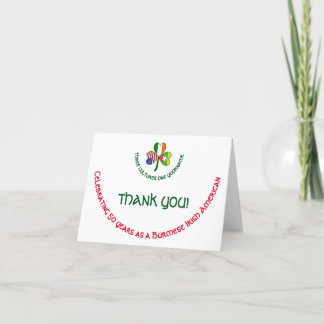 Burmese Irish American Shamrock Thank You Card