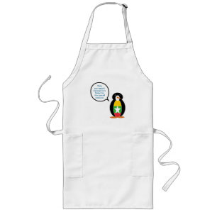 Burmese or Myanmar Talking Penguin Flag Long Apron