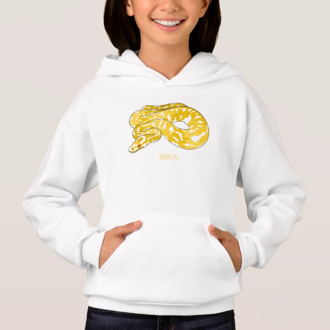 Burmese python snake cartoon illustration (Front)
