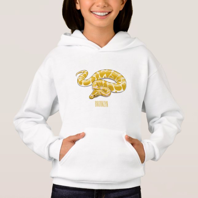Burmese python snake cartoon illustration (Front)