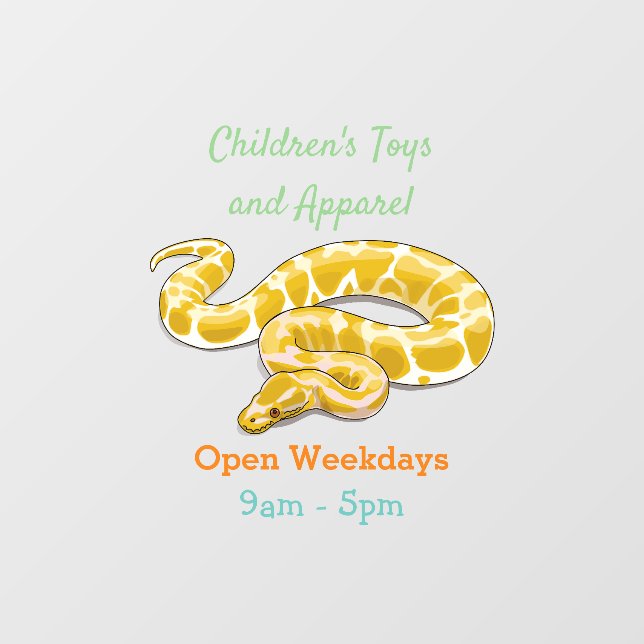 Burmese python snake cartoon illustration (Sheet)