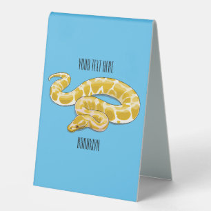 Burmese python snake cartoon illustration