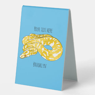 Burmese python snake cartoon illustration