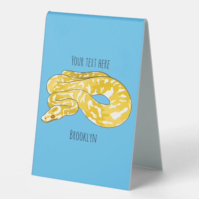 Burmese python snake cartoon illustration (Front)
