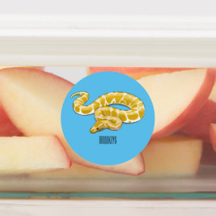 Burmese python snake cartoon illustration