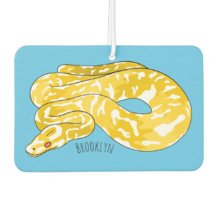 Burmese python snake cartoon illustration  car air freshener