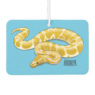 Burmese python snake cartoon illustration car air freshener
