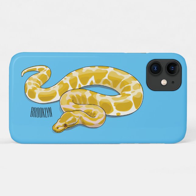 Burmese python snake cartoon illustration Case-Mate iPhone case (Back (Horizontal))