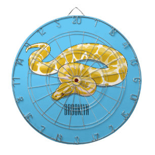 Burmese python snake cartoon illustration dartboard