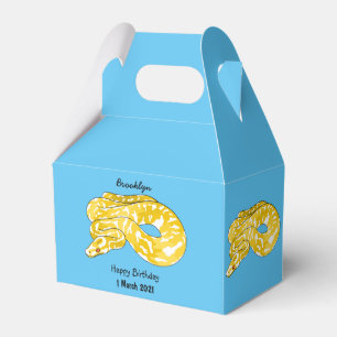 Burmese python snake cartoon illustration  favour box