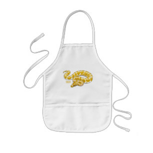 Burmese python snake cartoon illustration kids apron