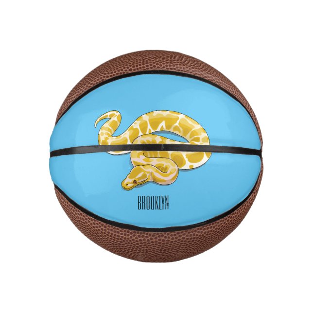 Burmese python snake cartoon illustration mini basketball (Front)