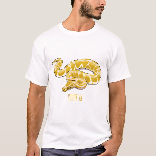 Burmese python snake cartoon illustration T-Shirt (Front)
