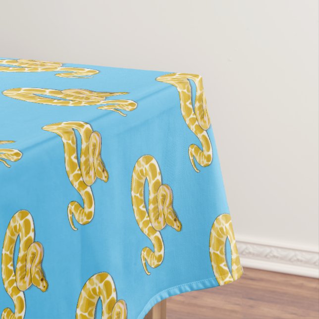 Burmese python snake cartoon illustration tablecloth (In Situ)