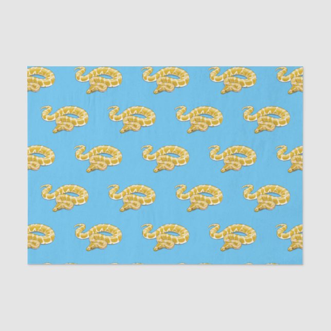 Burmese python snake cartoon illustration tissue paper (Front)