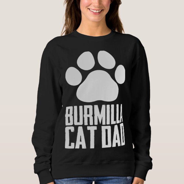 Burmilla cat dad sweatshirt (Front)