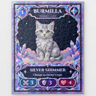 Burmilla Cat, Rainbow Foil Art Jigsaw Puzzle