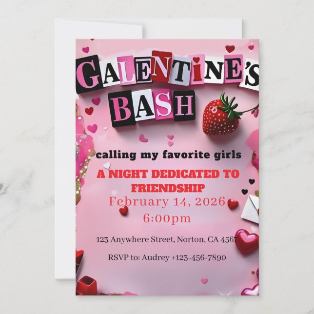 Burn Book Galentine's Day Invitation (Front)
