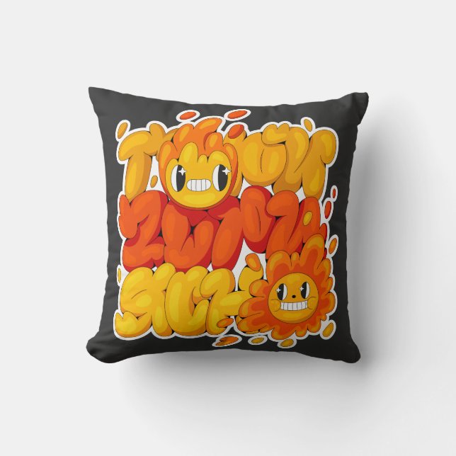 Burn bright, burn clear cushion (Front)