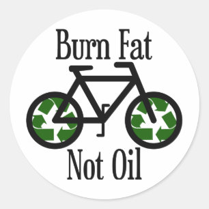 Burn Fat Not Oil Classic Round Sticker