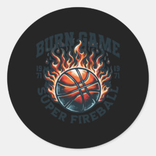 Burn Game Super Fireball Classic Round Sticker