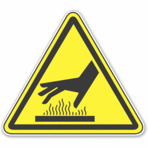 Burn Hazard Hot Surface Label