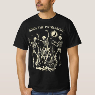 Burn The Patriarchy Fun Feminist Halloween   T-Shirt
