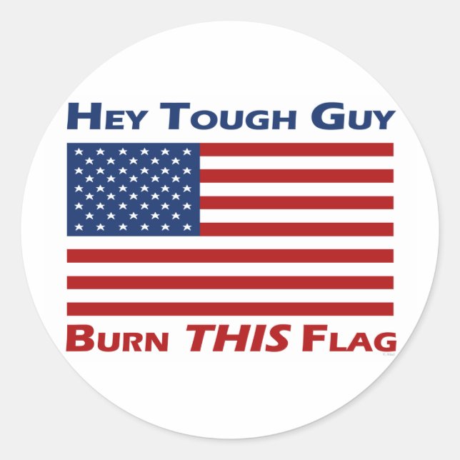 Burn THIS Flag (US) Classic Round Sticker (Front)