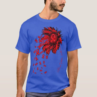 Burn Victims Awareness Sunflower ribbon flowers fa T-Shirt