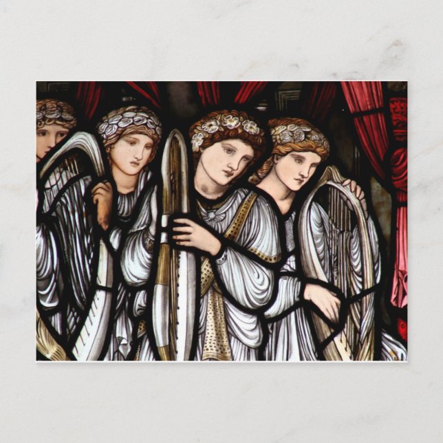 Burne-Jones Angels Christmas Postcard (Front)