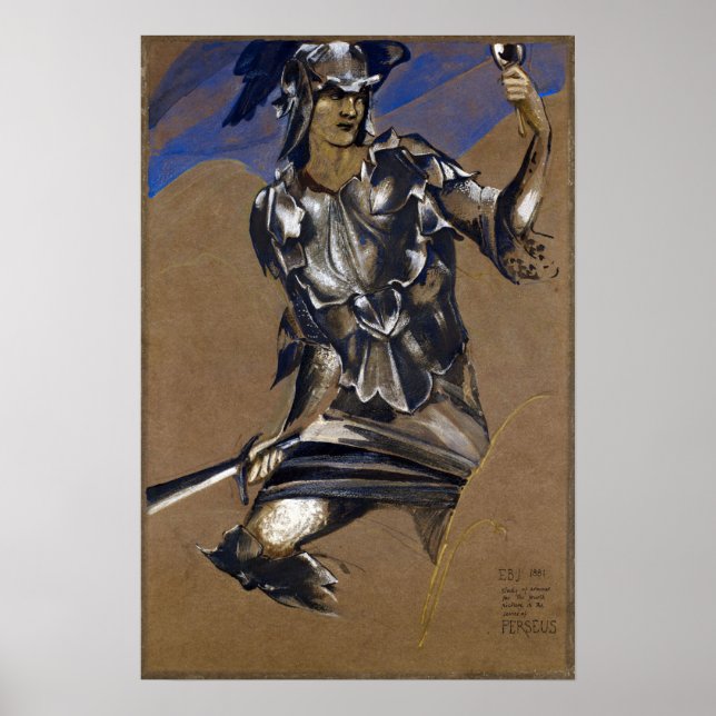 Burne-Jones - Study Of Perseus In Armor Poster (Front)