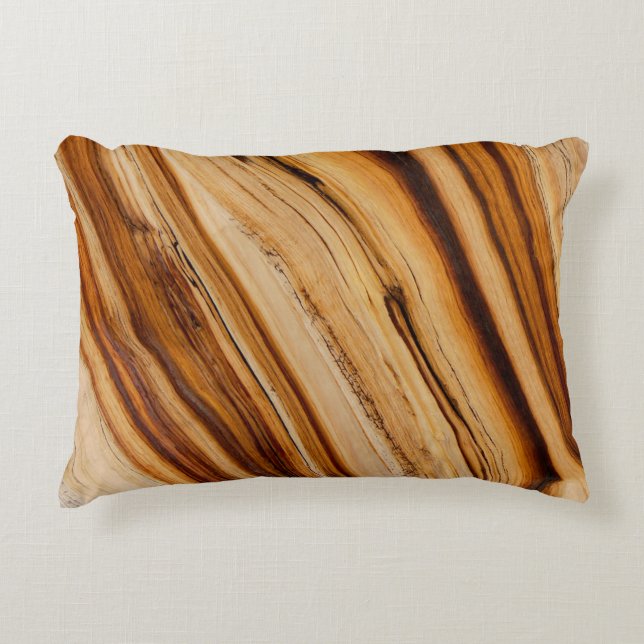 Burned Bristlecone Pine Bark Decorative Cushion (Front)