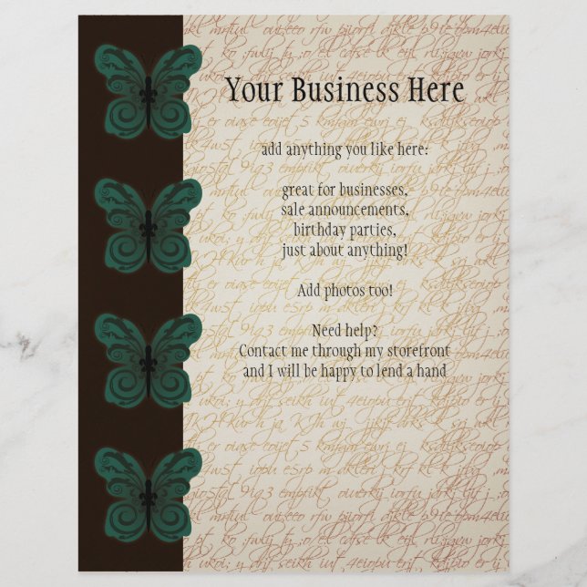 Burned Butterfly Flyer (Front)