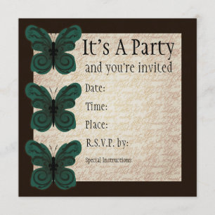 Burned Butterfly Invitation