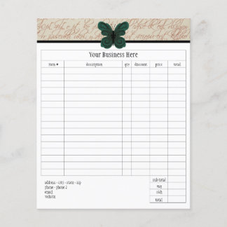 Burned Butterfly Small Order Form