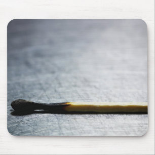 Burned match on stainless steel 2 mouse pad