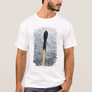 Burned match on stainless steel T-Shirt
