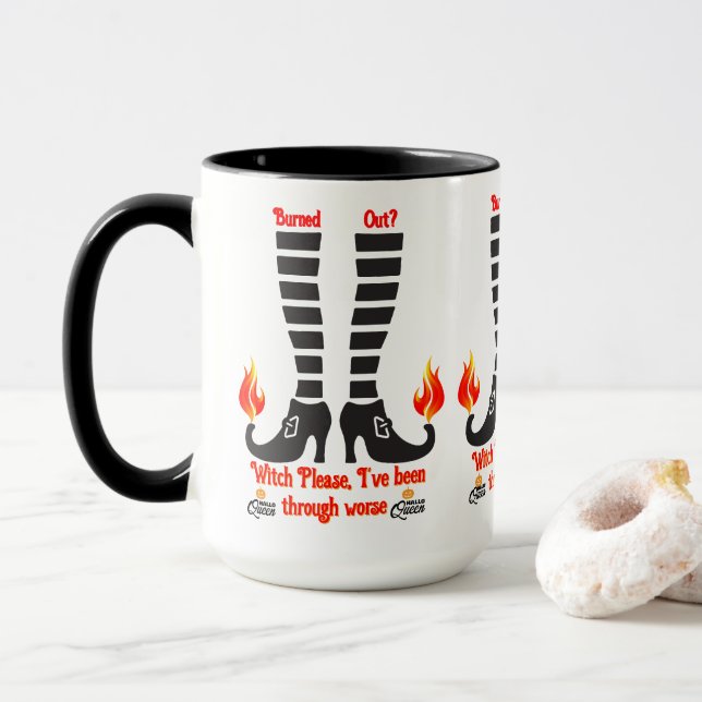Burned Out? Witch Please Mug (With Donut)