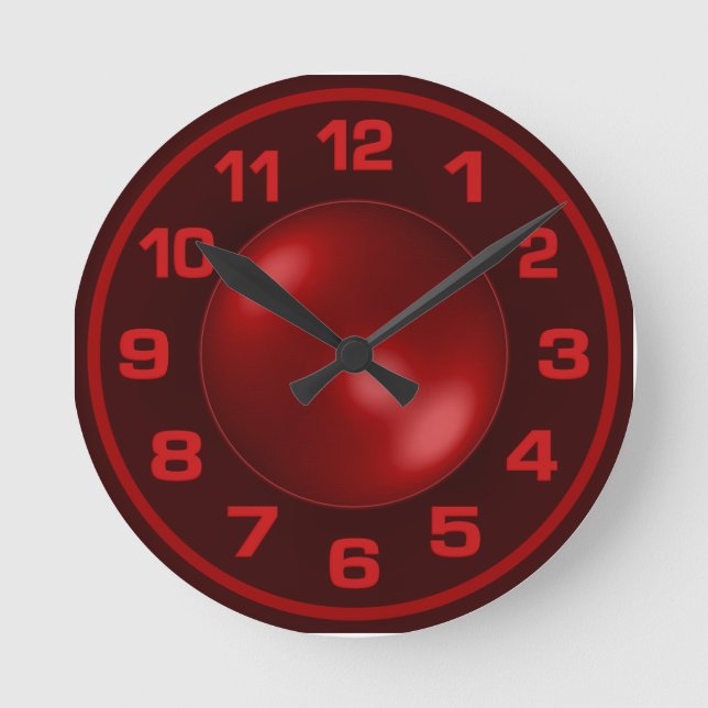 Burned Red wall clock (Front)