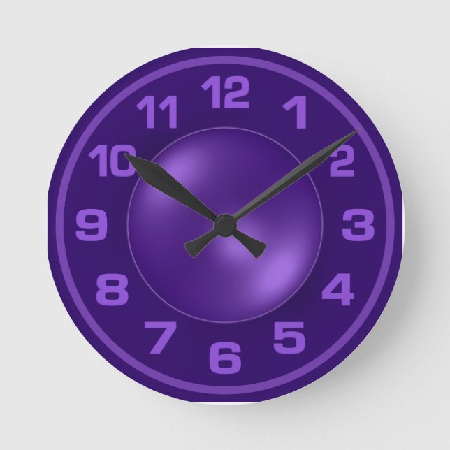 Burned Violet custom wall clock (Front)