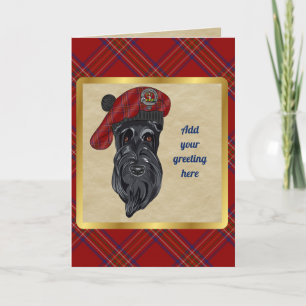 Burnett Badge & Tartan Personalised Card