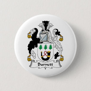 Burnett Family Crest 6 Cm Round Badge