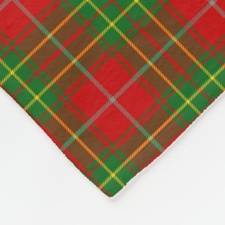 Burnett Family Tartan Plaid Pattern Fleece Blanket