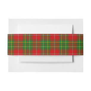 Burnett Scottish Tartan Belly Band Invitation Belly Band