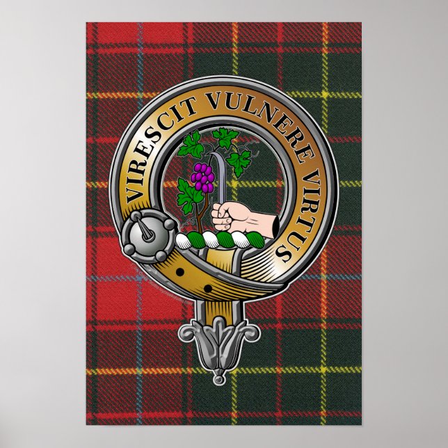 Burnett Tartan & Badge Poster (Front)