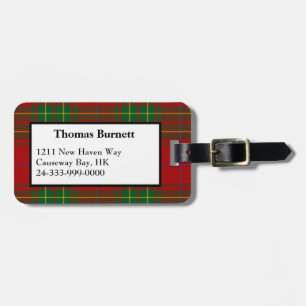 Burnett Tartan Plaid Luggage Tag