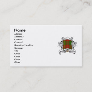 Burnett Tartan Shield Business Card